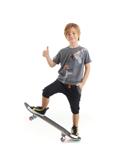 Denokids Summer Fun Erkek Çocuk T-shirt Kapri Takım Çok Renkli