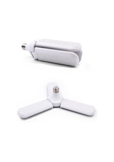Pervane Led Ampul 3 Kollu Katlanabilir Cata 42w 6400k Beyaz Işık Yaprak Led Ampul Standart