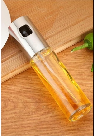 Sprey Yağdanlık, Airfryer Için Yağdanlık, Püskürtmeli Sprey Cam Şişe Yağ Püskürtücü 100 Ml. Gri Diğer