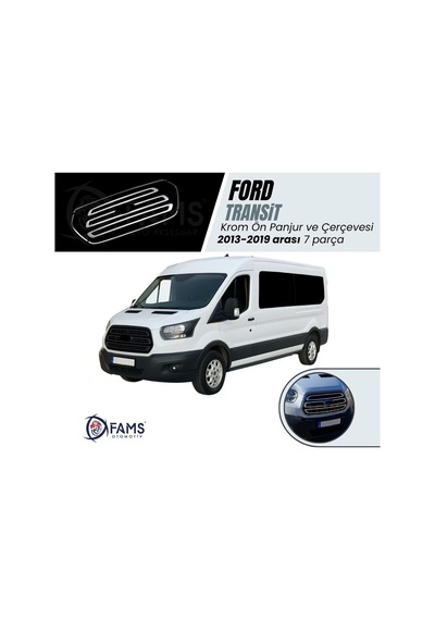 Ford Transit Krom Ön Panjur+Çerçeve 5 Prç. 2013-2019 P.Çelik