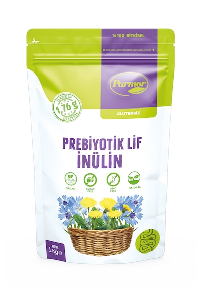 Parmor İnülin Prebiyotik Lif - Hindibağ 1 Kg Ambalaj Inulın