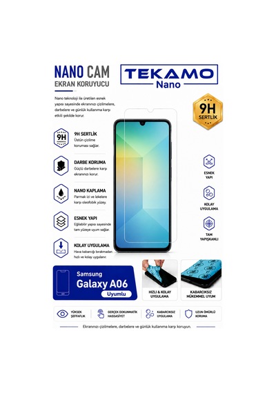 Samsung Galaxy A06 Uyumlu Nano Cam Ekran Koruyucu