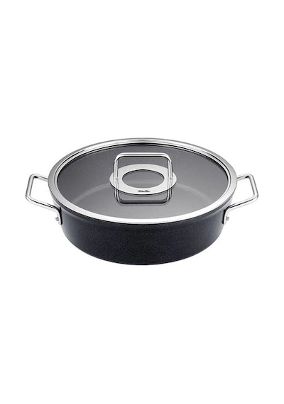 Fissler Adamant Sığ Cam Kapaklı Pilav Tenceresi 28cm Siyah