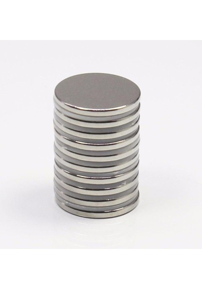 10 Adet 20mm X 2mm Yuvarlak Güçlü Neodyum Mıknatıs Magnet
