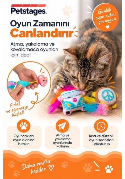 Petstages Festival Catnipli Kedi Çiğneme Oyuncağı 3' Lü Paket