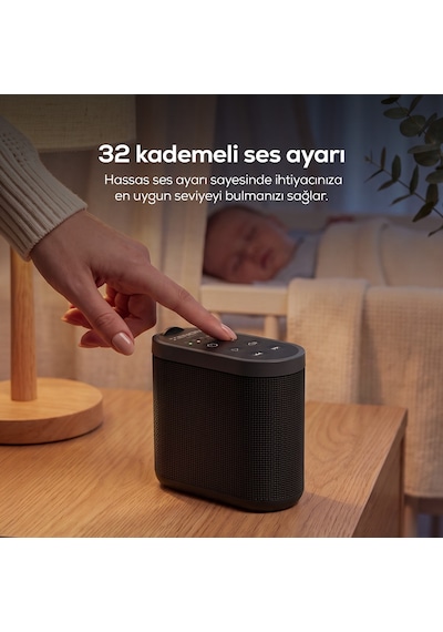 Xenon Smart Gürültü Makinesi Taşınabilir  Bebek Ve Yetişkinler İçin Ses Ve Uyku Cihazı X6230 - Siyah