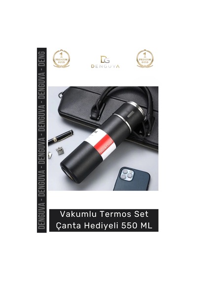 Özel Üretim Paslanmaz Çelik 3 Bardaklı Soğuk Sıcak Termos Vakumlu Termos Set Çanta Hediyeli 550 Ml Çok Renkli 02797823