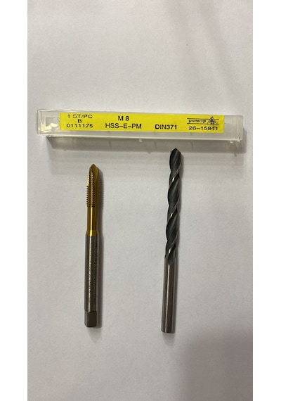 M8 Titan Kaplı Düz Kılavuz 6.8 MM Hss Matkap Ucu