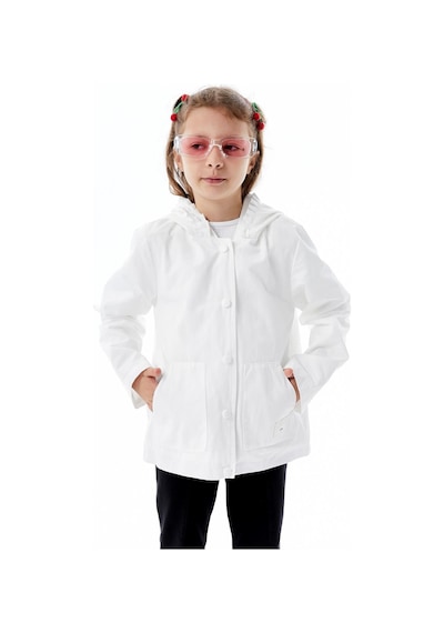 Benitto Kids Kız Çocuk Mevsimlik Yağmurluk Ceket 51360 Beyaz