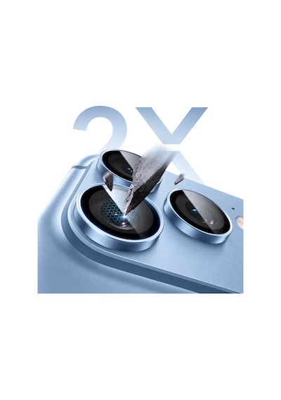 Buff İphone 18 Pro / 18 Pro Max Titan Metal Kamera Lens Koruyucu Blue Mavi