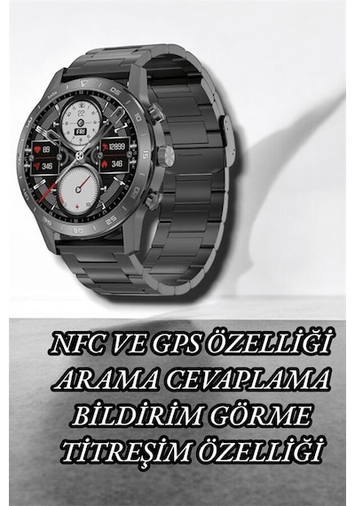 Nfc Ve Kablosuz Şarjlı Akıllı Saat Ekg Nabız & Spor Modları İle İos Ve Android Uyumlu