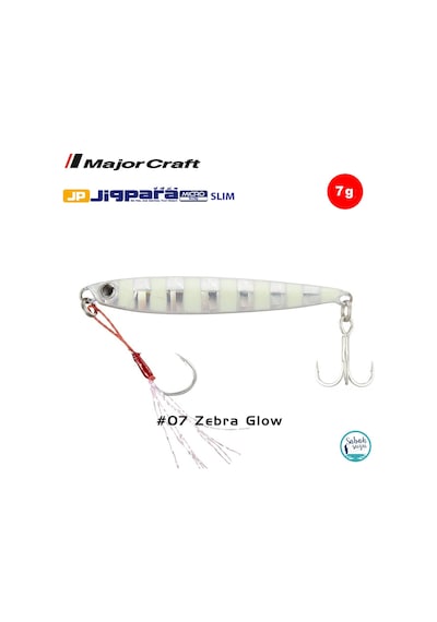 Major Craft Jigpara Micro Slim JPMSL-7gr 50mm #07 Zebra Glow