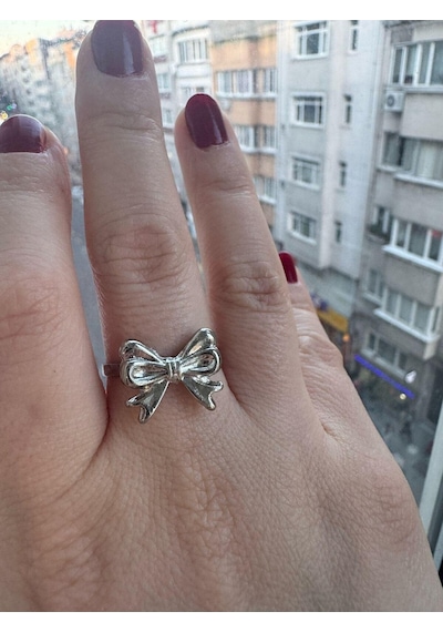 Fiyonk Gotik Tarz Kız Ayarlanabilir Gotik Yüzük Gümüş