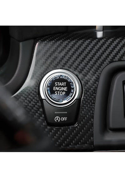 Bmw E Serisi Kristal Start Stop Tuşu Siyah