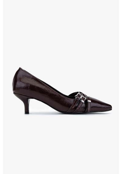 Valmenti Kadın Suni Deri Bordo Stiletto Ayakkabı 1073 0510 Bn Ayk Sk25-26 Bordo Dr Bordo
