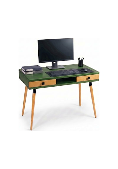 Mobenta Modest Desk: Masif Çalışma & Laptop Masası 2 Çekmece 1 Bölme - 120x60 Ye-tk Yeşil-ahşap Mobenta Modest Desk: Masif Çalışma & Laptop Masası 2 Çekmece 1 Bölme - 120x60 Ye-tk Yeşil-ahşap