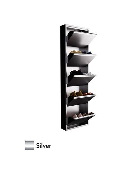 Evdemo 5 Kapaklı Metal Ayakkabılık Silver Evdemo 5 Kapaklı Metal Ayakkabılık Silver