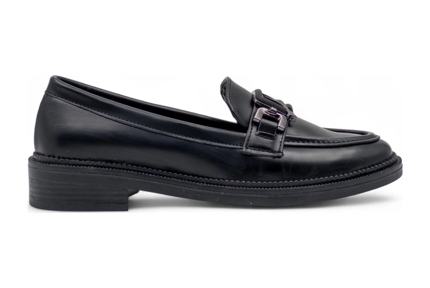 Trendy 0705 Toka Detaylı Kadın Loafer Siyah