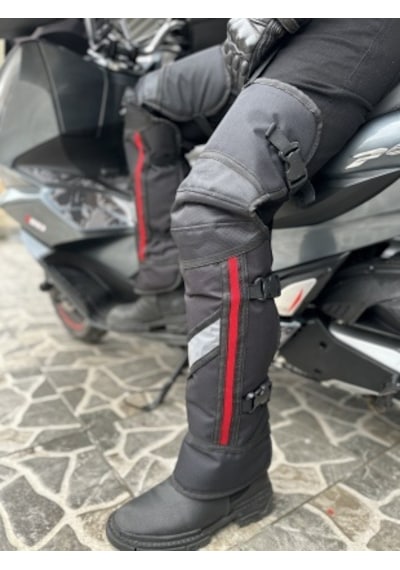 Motobros Motosiklet kışlık dizlik reflektörlü su geçirmez içi kürk yünlü