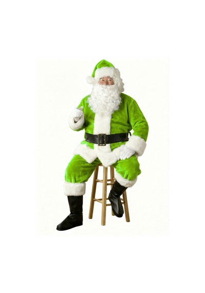 Açık Yeşil Noel Baba Kostümü Yetişkin
