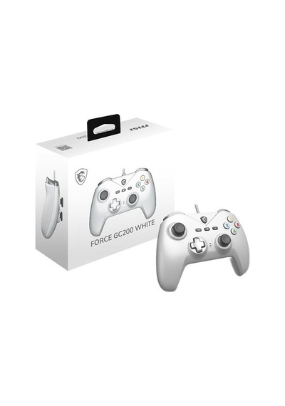 Msı Gg Force Gc200 Whıte Beyaz Oyun Kolu Kablolu Pc/androıd 8+ Desteğı Çıft Tıtresım Motoru 2m-200505