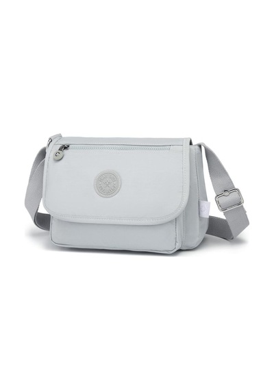 Krinkıl Kumaş Kadın Postacı Çantası Smart Bags 1148 Açık Gri