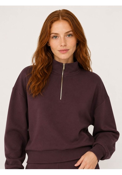 Loft Relax Fit Bordo Kadın Sweatshirt Lf2043809