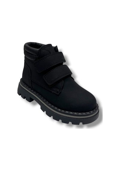 Arzen Bebe 610f-26 Deri Anatomik Çift Cırtlı Çocuk Bot 31-36 Siyah