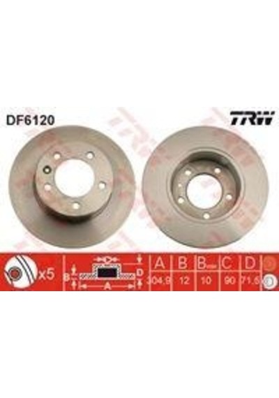 Arka Fren Aynası Master Iıı 2.3 Dci 2010 305x12x90x72x5dl Tek Teker