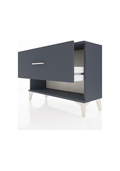 Arges Şifonyer Tek Çekmeceli 88x30x64 Antrasit-antrasit Antrasit
