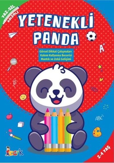 Yetenekli Panda - Yaz-sil-kalemli - Qhdh-613076