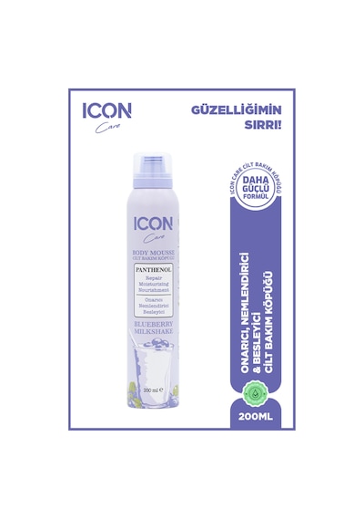 Icon Care Cilt Bakım Köpüğü Blueberry & Mılkshake
