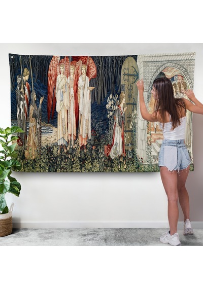 William Morris Kutsal Kase Duvar Örtüsü-7033