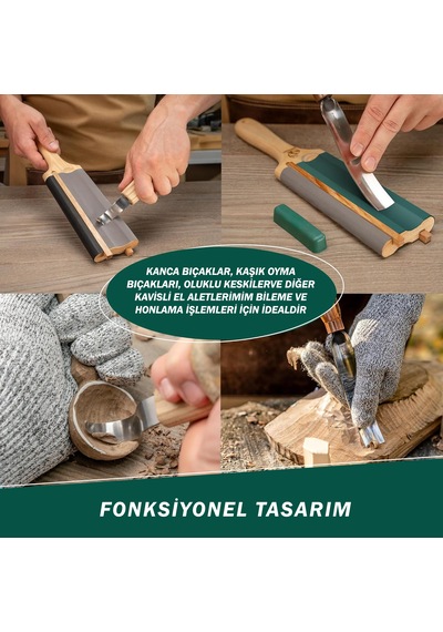 Beavercraft Ls5p1 Kanca Bıçaklar Ve Bükülmüş Iskarpelalar İçin Bileme Ve Kılağı Alma Kılavuzu Seti, 4 Parça