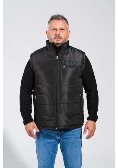 Derin Mavi Çok Cepli Günlük - İş Yeleği Xl-10xl Arası Bedenler Siyah