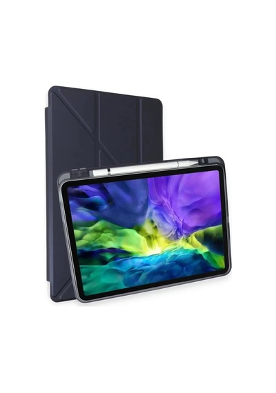 Newface Apple İpad Pro 11 2024 Kılıf Kalemlikli Mars Tablet Kılıfı - Lacivert