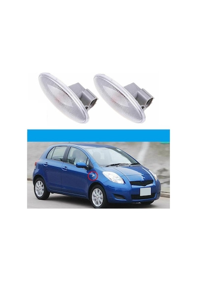 Toyota Yaris Uyumlu Sağ + Sol Ön Çamurluk Sinyal Lambası 2007--2011 (531211544)