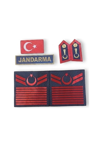 Asayiş 8 Kademe Bayrak Spolet Jandarma Yazı 4 Lü Set