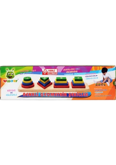 Woodoy Ahşap Renkli Geometrik Şekiller