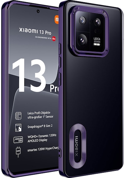 Ardemix Mi 13 Pro Kılıf Kamera Korumalı Logo Gösteren Omega Kapak - Mavi Mavi
