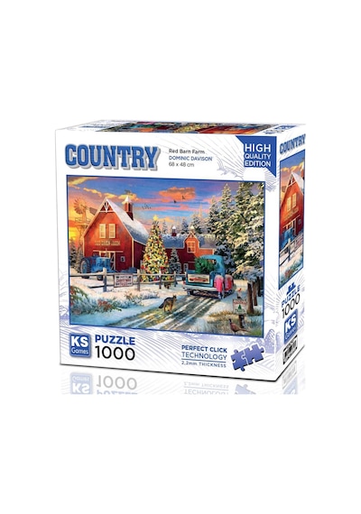 Ks Games 1000 Parça Red Barn Farm Puzzle - Dominic Davison