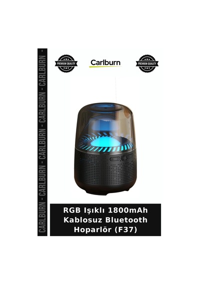 Özel Üretim Rgb Işıklı 1800mah Kablosuz Bluetooth Hoparlör F37 Renkli Işık Doğum Günü Ofis Aleti