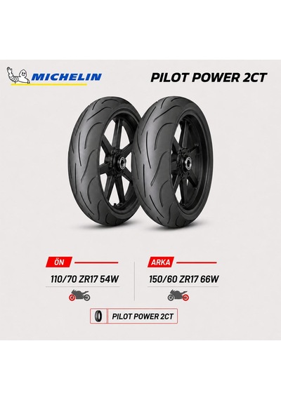 Michelin Pilot Power 2ct 110/70 Zr17 54w - 150/60 Zr17 66w Ön Arka Motosiklet Lastik Takımı