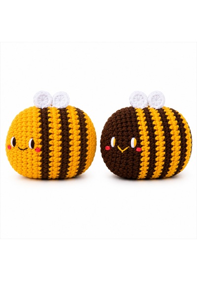 Bakgelal Hello Adorable Amigurumi Arı Yapım Kiti 2 Adet Bff Kendin Yap Hobi Seti, Türkçe Anlatımlı