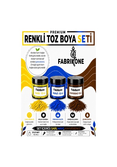 3'lü Set Premium Parafin Soya Wax Toz Mum Boyası Hobi Seti - 10 Cc Sarı, Mavi, Kahverengi Bkfab3srmkh10g Karışık