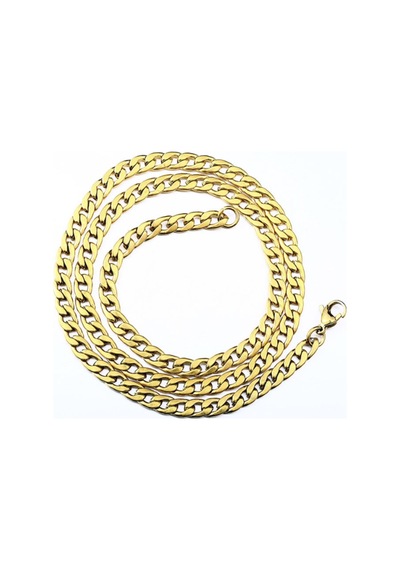 Chavin Figaro Yassı 60 Cm. 7Mm. Çelik Erkek Zincir Du15-7 (478257264) Altın