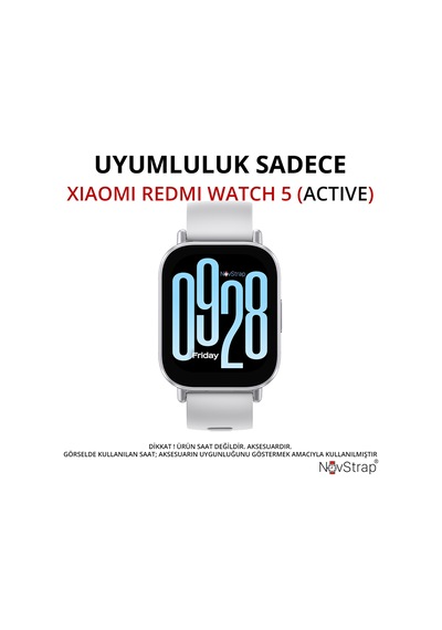 Novstrap Xiaomi Redmi Watch 5 Active İle Uyumlu Ekran Koruyucu Temperli Cam Kolay Uygulama Aparatlı