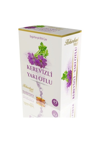 Hekimhan Bitkisel Kerevizli Yakı Otlu Doğal Karışık Bitki Çayı Süzen Poşet 2'li 45 x 2 G