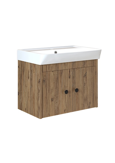 Ada Lavabolu Mat Suntalam Banyo Alt Dolabı 60 Cm Atlantik Çam