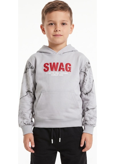 Toontoy Kids Toontoy Erkek Çocuk Kapüşonlu Swag Baskılı Eşofman Takım Gri Toontoy Kids Toontoy Erkek Çocuk Kapüşonlu Swag Baskılı Eşofman Takım Gri